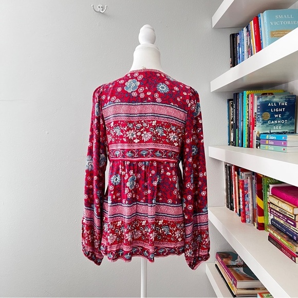 Spell And They Gypsy Folktown Blouse
Wine Vintage Boho Vibe  small - Picture 7 of 16